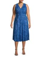 Michael Michael Kors Plus Sleeveless Mosaic Printed Dress