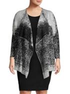 Nipon Boutique Plus Speckled Open-front Cardigan