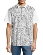 Calvin Klein Scribble Print Button-down Shirt