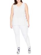 Rachel Rachel Roy Plus Grommet Lace-up Top
