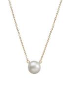 Dogeared 8mm-8.5mm White Fresh Water Pearl And Sterling Silver I Love Mom Necklace