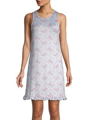 Roudelain Printed A-line Night Dress