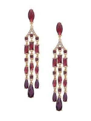 Anne Klein Goldtone & Crystal Chandelier Earrings