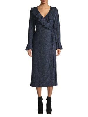 Free People Ruffled Wrap Midi Dress