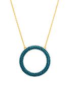 Lord & Taylor Open Circle Pendant Necklace