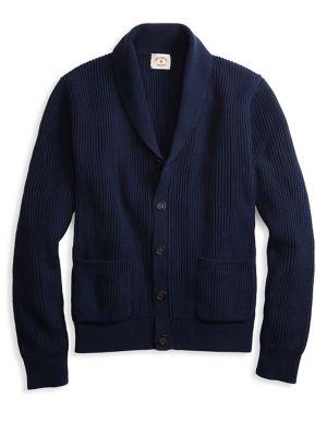 Brooks Brothers Red Fleece Rick Rack Rib Shawl Cardigan