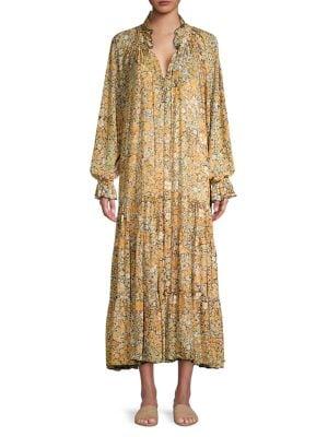 Free People Ruffled Floral Maxi Dress