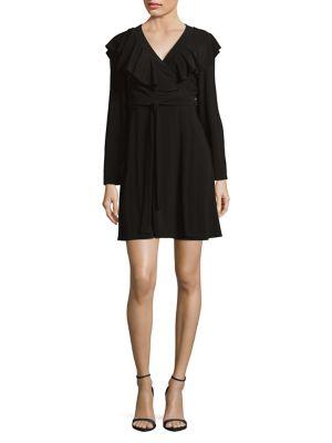 Taylor Ruffle Mock Wrap Dress