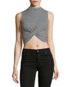 Design Lab Striped Cropped Top