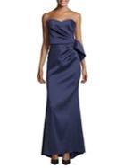 Xscape Strapless Gathered Bow Gown