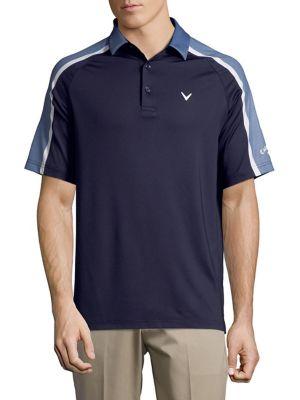 Callaway Bird's-eye Block Opt-dri Raglan-sleeve Polo