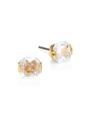 Kate Spade New York That Sparkle 12k Yellow Goldplated Princess Cut Stud Earrings