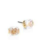 Kate Spade New York That Sparkle 12k Yellow Goldplated Princess Cut Stud Earrings