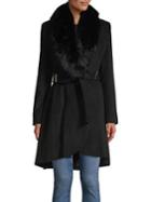 Calvin Klein Faux-fur Wool-blend Coat
