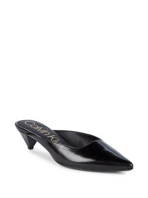 Calvin Klein Lanora Leather Mules