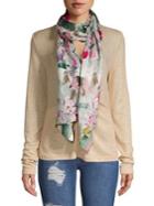 Vince Camuto Floral Oblong Silk Scarf