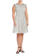Gabby Skye Plus Polka Dots A-line Dress