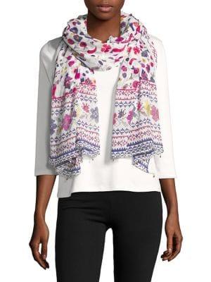 Collection 18 Woven Floral Printed Scarf