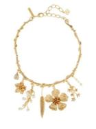 Oscar De La Renta Wildflower Faux Pearl And Swarovski Crystal Necklace
