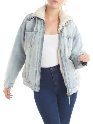 La La Anthony Reversible Sherpa Denim Tucker Jacket