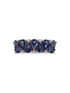 Marco Moore 14k White Gold, Blue Sapphire & Diamond Ring