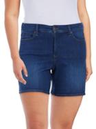 Nydj Plus Mid-thigh Denim Shorts