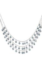 Anne Klein New York Three Row Shaky Beads Chain Necklace