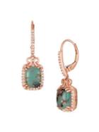 Le Vian 14k Strawberry Gold? Peacock Aquaprase&trade; And Vanilla Topaz&trade; Drop Earrings