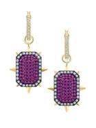 Tarot Magic Goldtone, Swarovski Crystal & Crystal Charm Earrings