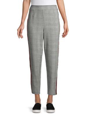 Design Lab Side-stripe Plaid Pants