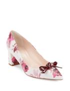 Kate Spade New York Madelaine Leather Floral-print Pointy-toe Pumps