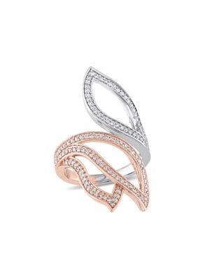 Sonatina Two-tone 14k Gold & Diamond Leaf Ring
