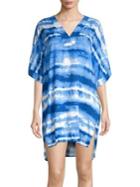 Natori Sleepwear Tie Dye Watercolor Caftan