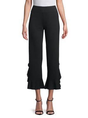 Kensie High-waisted Ruffled Pants