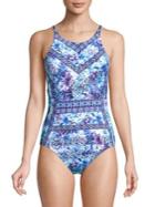 Tommy Bahama Aquapetals One-piece Lace-back Swimsuit
