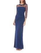 Js Collections Beaded Lace Gown