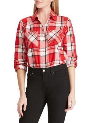 Lauren Ralph Lauren Plaid Cotton-twill Shirt