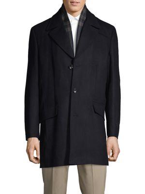 Kenneth Cole Reaction Notched Wool-blend Coat