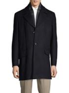 Kenneth Cole Reaction Notched Wool-blend Coat