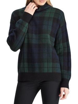 Lauren Ralph Lauren Tartan Funnelneck Sweater