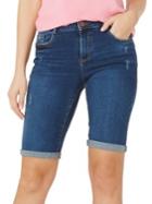 Dorothy Perkins Washed Indigo Knee Shorts