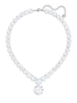 Swarovski Rhodium-plated And Crystal Mix Necklace