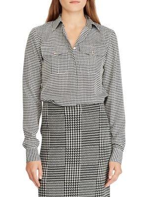 Lauren Ralph Lauren Crepe Button-down Shirt