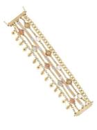 Lucky Brand Nouveau Americana Faux Pearl, Crystal And Citrine Layered Bracelet