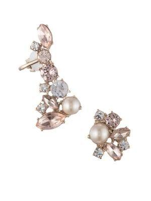 Marchesa Goldtone Mismatched Crawler Earrings