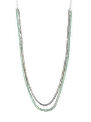 Carolee Marlene Crystal, 3mm Cabochon And 6mm Round Pearl Necklace