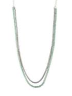 Carolee Marlene Crystal, 3mm Cabochon And 6mm Round Pearl Necklace