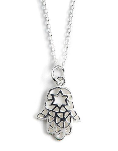 Lord & Taylor Sterling Silver Hamsa Pendant Necklace