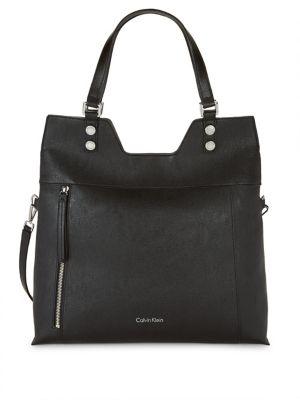 Calvin Klein Textured Faux Leather Tote
