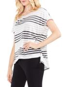 Two By Vince Camuto Block Stripe Extended Shoulder Top